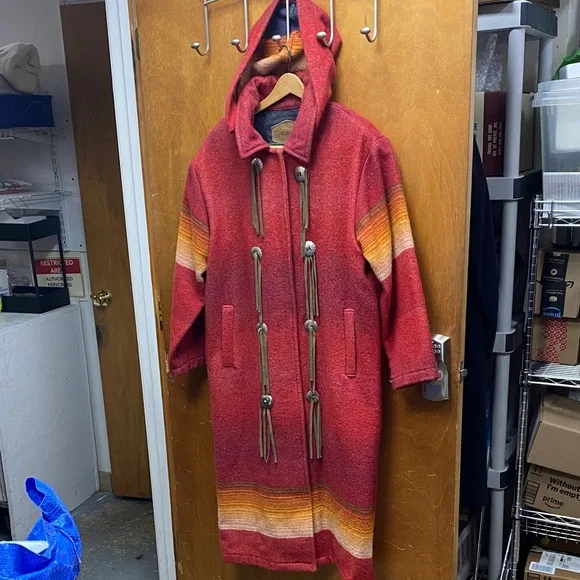 Woolrich Red and Orange Hooded Coat - Picture 1 of 2